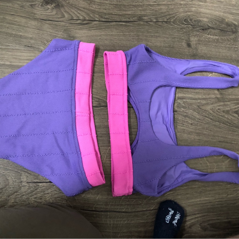 Aerie Purple Bikini with Pink Accents - Picture 4 of 5